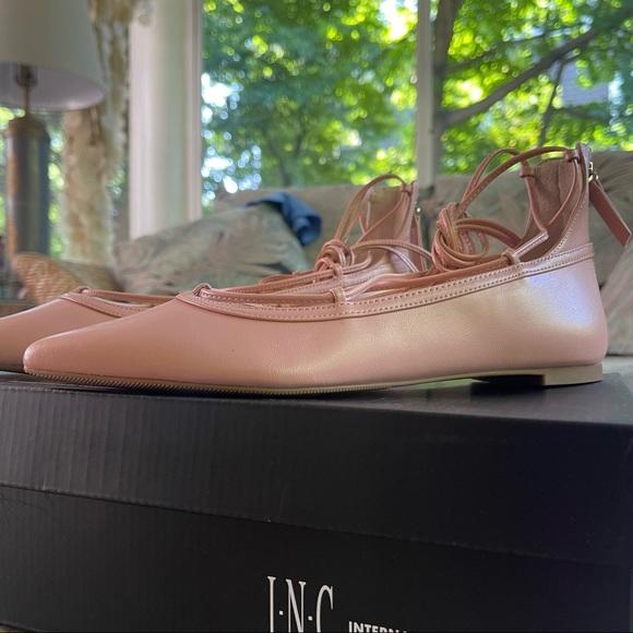 🩰 INC International Concepts: Women’s Zadde Closed Toe Ankle Wrap, Pink, Size 8 - Picture 3 of 14